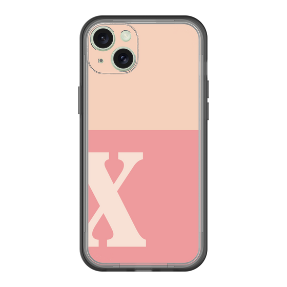 スリムプロテクションプレミアムケース［ オリジナル - initial two tone - X pink ］