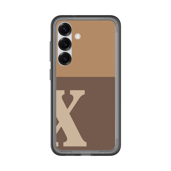 スリムプロテクションプレミアムケース［ オリジナル - initial two tone - X brown ］