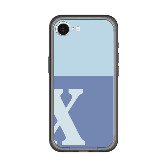 スリムプロテクションプレミアムケース［ オリジナル - initial two tone - X blue ］