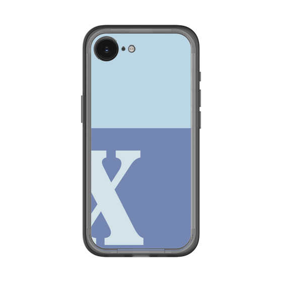 スリムプロテクションプレミアムケース［ オリジナル - initial two tone - X blue ］