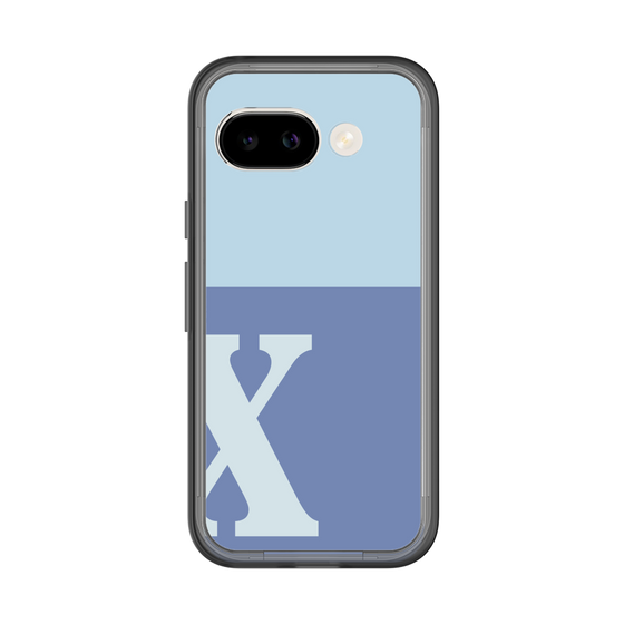 スリムプロテクションプレミアムケース［ オリジナル - initial two tone - X blue ］