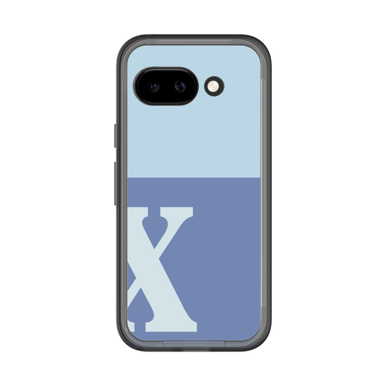 スリムプロテクションプレミアムケース［ オリジナル - initial two tone - X blue ］