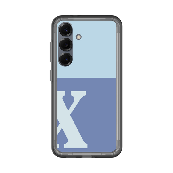スリムプロテクションプレミアムケース［ オリジナル - initial two tone - X blue ］
