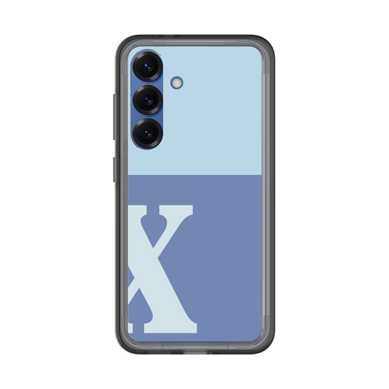 スリムプロテクションプレミアムケース［ オリジナル - initial two tone - X blue ］