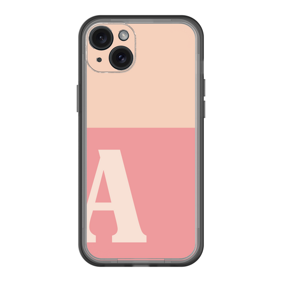スリムプロテクションプレミアムケース［ オリジナル - initial two tone - A pink ］