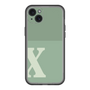 スリムプロテクションプレミアムケース［ オリジナル - initial two tone - X green ］