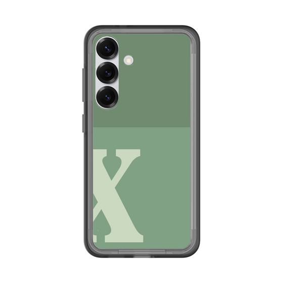 スリムプロテクションプレミアムケース［ オリジナル - initial two tone - X green ］