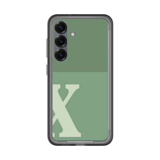 スリムプロテクションプレミアムケース［ オリジナル - initial two tone - X green ］
