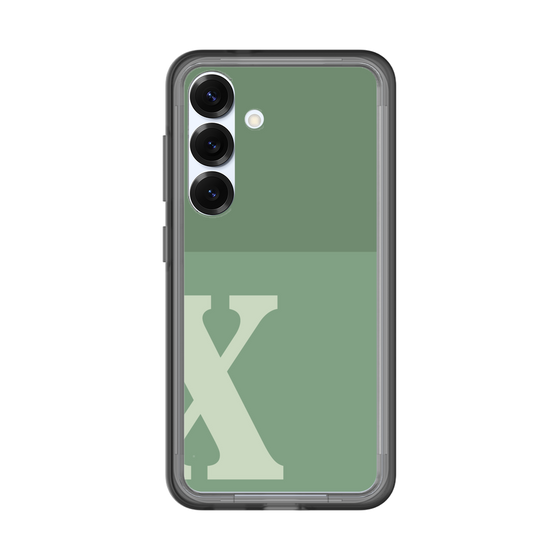 スリムプロテクションプレミアムケース［ オリジナル - initial two tone - X green ］