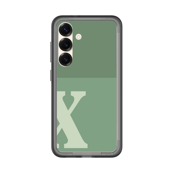 スリムプロテクションプレミアムケース［ オリジナル - initial two tone - X green ］