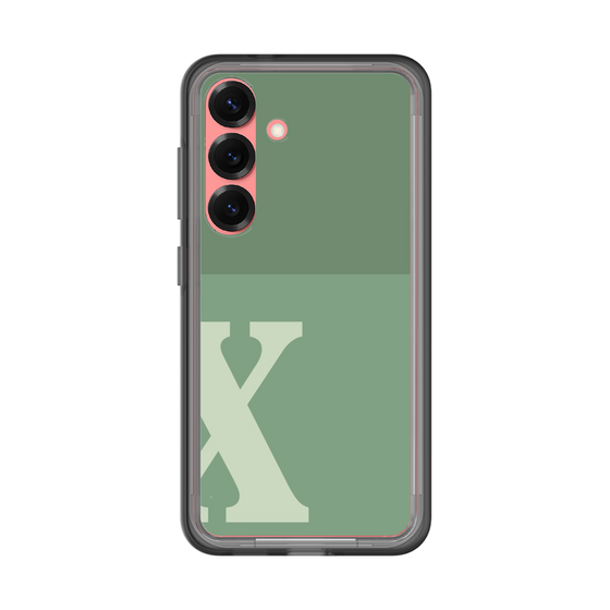 スリムプロテクションプレミアムケース［ オリジナル - initial two tone - X green ］