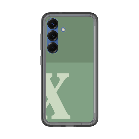 スリムプロテクションプレミアムケース［ オリジナル - initial two tone - X green ］