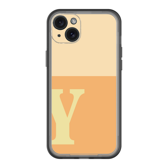 スリムプロテクションプレミアムケース［ オリジナル - initial two tone - Y orange ］