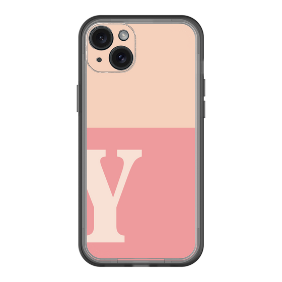 スリムプロテクションプレミアムケース［ オリジナル - initial two tone - Y pink ］