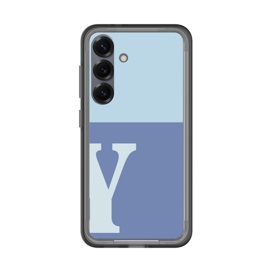 スリムプロテクションプレミアムケース［ オリジナル - initial two tone - Y blue ］