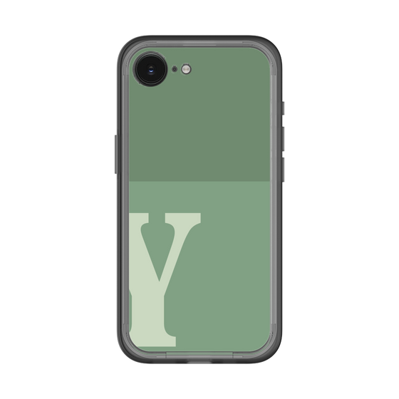 スリムプロテクションプレミアムケース［ オリジナル - initial two tone - Y green ］