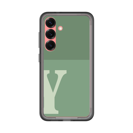 スリムプロテクションプレミアムケース［ オリジナル - initial two tone - Y green ］