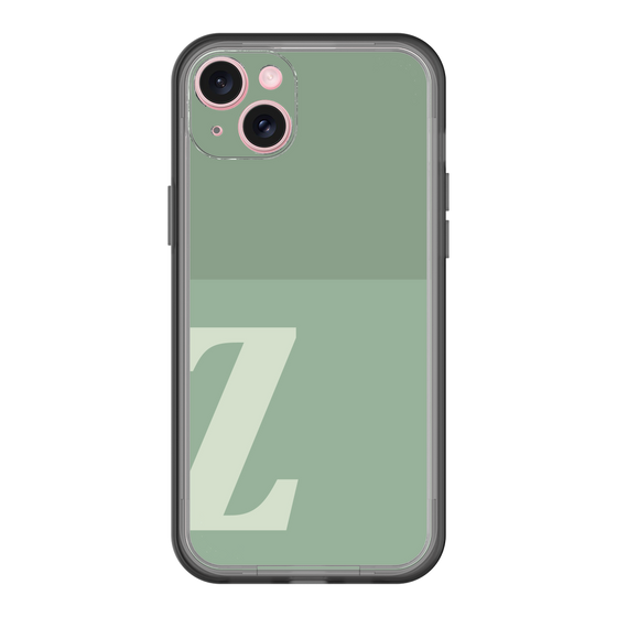 スリムプロテクションプレミアムケース［ オリジナル - initial two tone - Z green ］