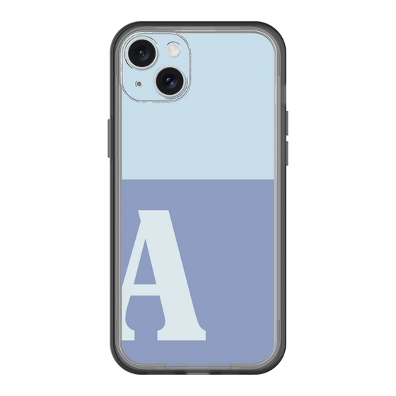 スリムプロテクションプレミアムケース［ オリジナル - initial two tone - A blue ］