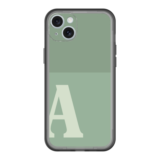 スリムプロテクションプレミアムケース［ オリジナル - initial two tone - A green ］