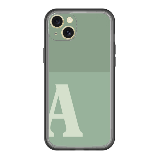 スリムプロテクションプレミアムケース［ オリジナル - initial two tone - A green ］