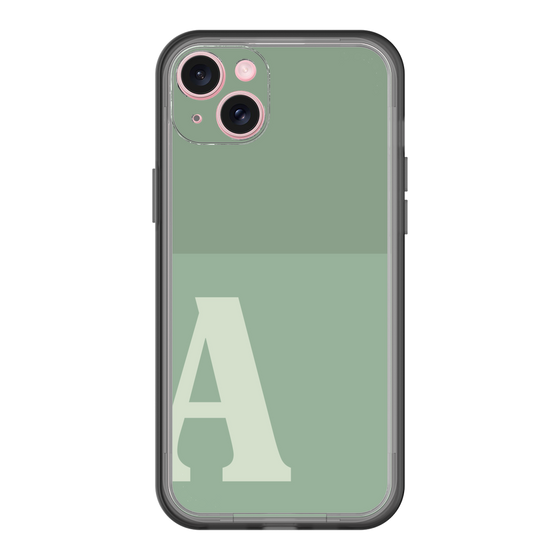 スリムプロテクションプレミアムケース［ オリジナル - initial two tone - A green ］