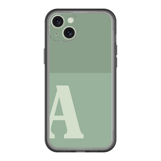 スリムプロテクションプレミアムケース［ オリジナル - initial two tone - A green ］