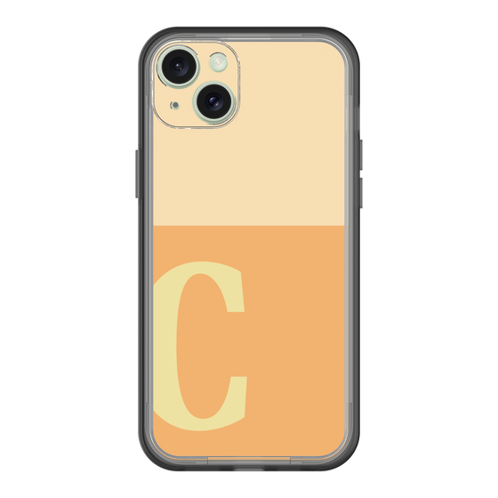 スリムプロテクションプレミアムケース［ オリジナル - initial two tone - C orange ］