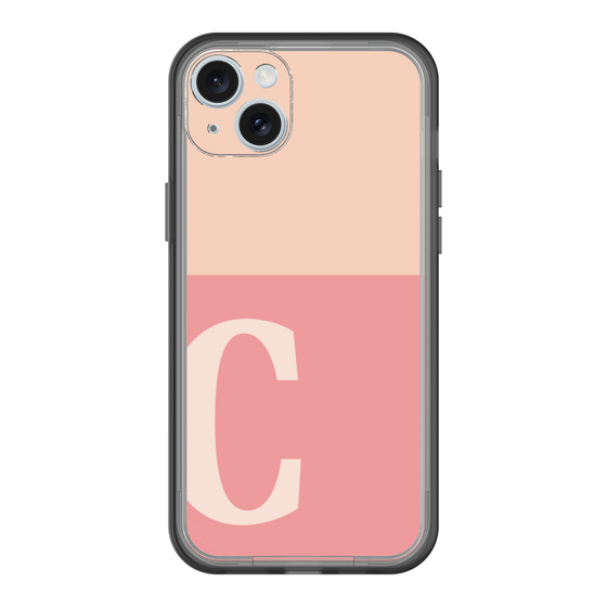 スリムプロテクションプレミアムケース［ オリジナル - initial two tone - C pink ］