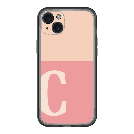 スリムプロテクションプレミアムケース［ オリジナル - initial two tone - C pink ］