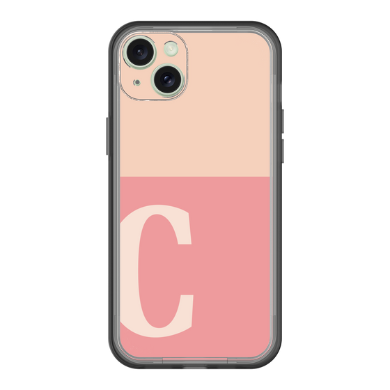 スリムプロテクションプレミアムケース［ オリジナル - initial two tone - C pink ］