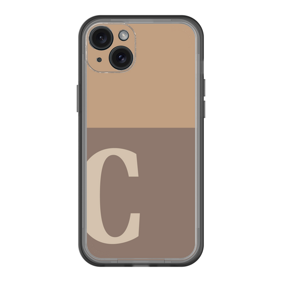 スリムプロテクションプレミアムケース［ オリジナル - initial two tone - C brown ］