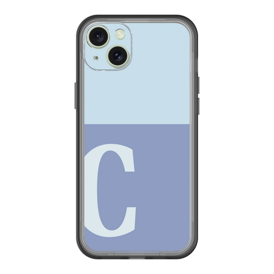 スリムプロテクションプレミアムケース［ オリジナル - initial two tone - C blue ］