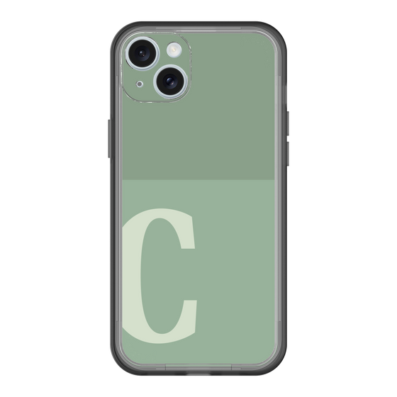スリムプロテクションプレミアムケース［ オリジナル - initial two tone - C green ］