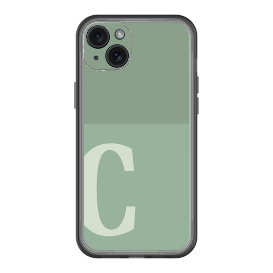 スリムプロテクションプレミアムケース［ オリジナル - initial two tone - C green ］