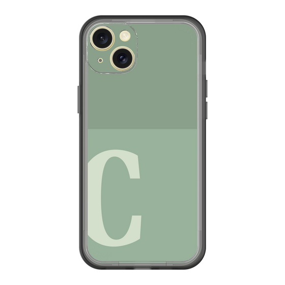 スリムプロテクションプレミアムケース［ オリジナル - initial two tone - C green ］