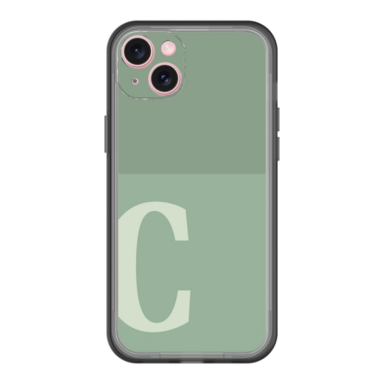 スリムプロテクションプレミアムケース［ オリジナル - initial two tone - C green ］