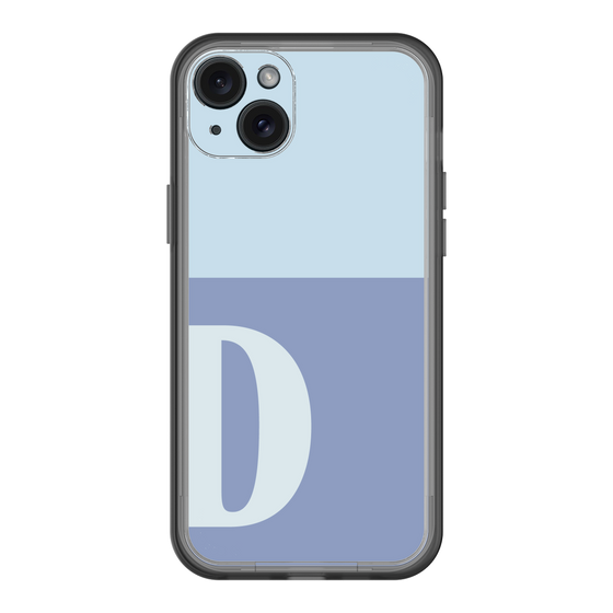 スリムプロテクションプレミアムケース［ オリジナル - initial two tone - D blue ］