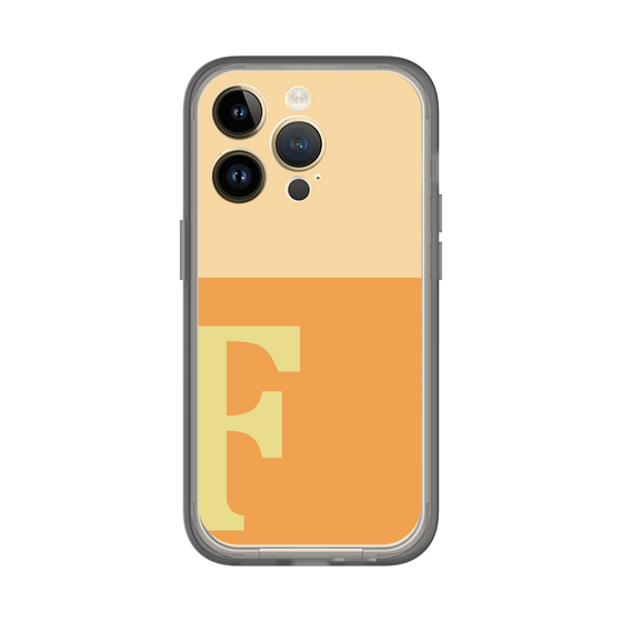 スリムプロテクションプレミアムケース［ オリジナル - initial two tone - F orange ］