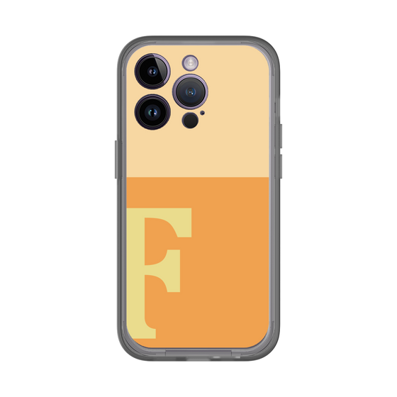 スリムプロテクションプレミアムケース［ オリジナル - initial two tone - F orange ］