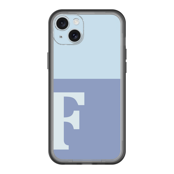 スリムプロテクションプレミアムケース［ オリジナル - initial two tone - F blue ］