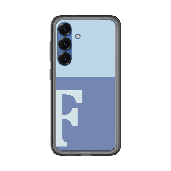 スリムプロテクションプレミアムケース［ オリジナル - initial two tone - F blue ］