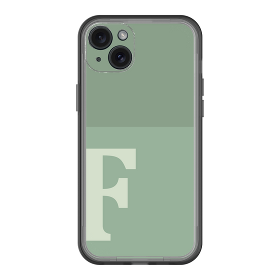 スリムプロテクションプレミアムケース［ オリジナル - initial two tone - F green ］