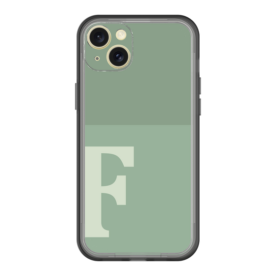 スリムプロテクションプレミアムケース［ オリジナル - initial two tone - F green ］