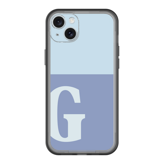 スリムプロテクションプレミアムケース［ オリジナル - initial two tone - G blue ］