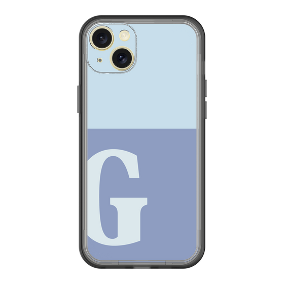 スリムプロテクションプレミアムケース［ オリジナル - initial two tone - G blue ］