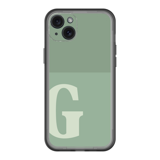 スリムプロテクションプレミアムケース［ オリジナル - initial two tone - G green ］
