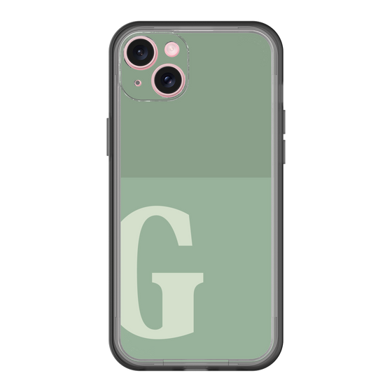スリムプロテクションプレミアムケース［ オリジナル - initial two tone - G green ］