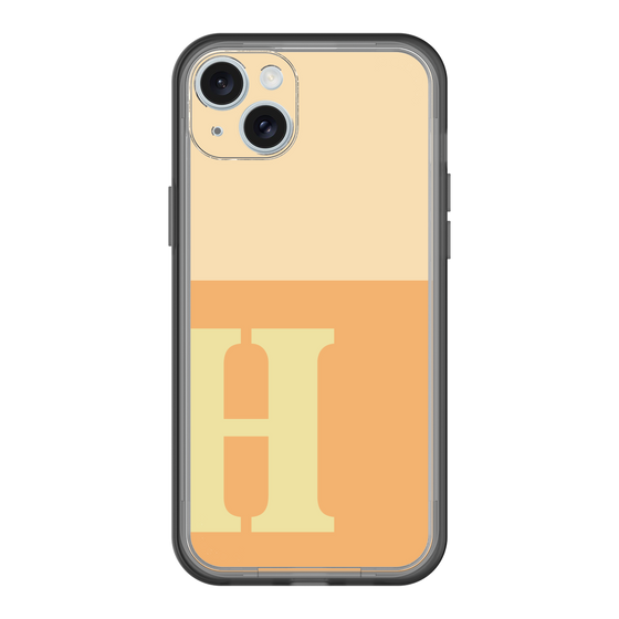 スリムプロテクションプレミアムケース［ オリジナル - initial two tone - H orange ］