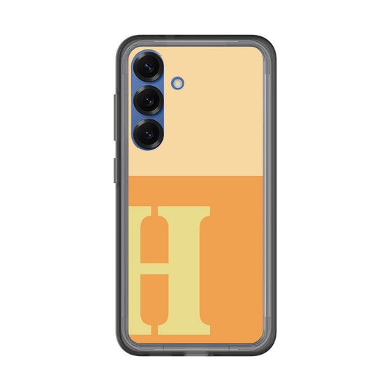 スリムプロテクションプレミアムケース［ オリジナル - initial two tone - H orange ］